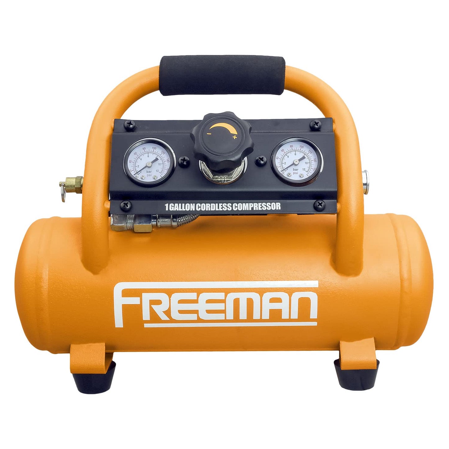 Freeman PE1GCCK 20V Cordless 1 Gallon Air Compressor with 3-in-1 Pneumatic Finish Nailer/Stapler, Battery, Charger, Air Hose, Inflation Accessory Kit and Fasteners (600 Count) – 700 Shots per Charge