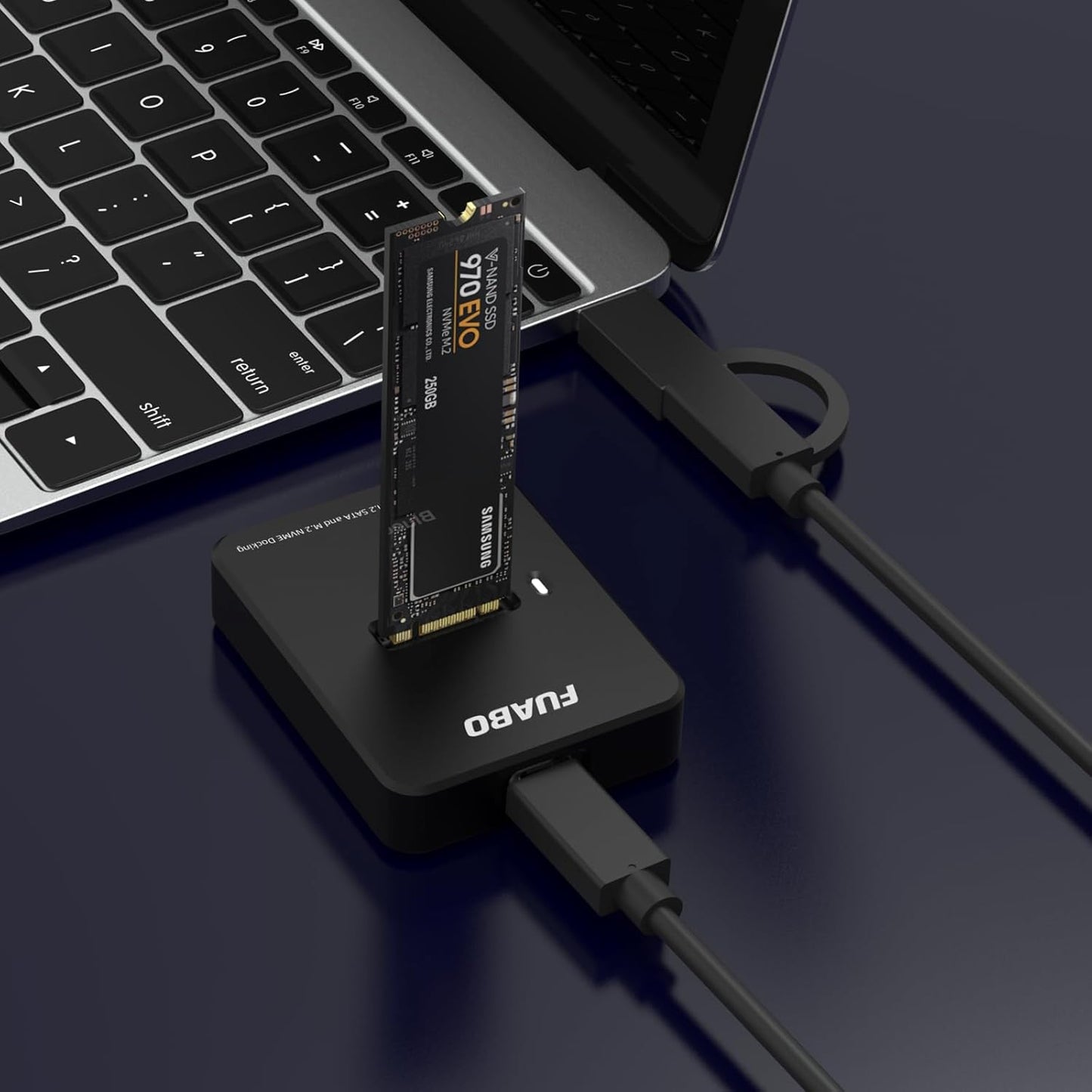 FUABO 10Gbps M.2 M.2 2280 2260 2242 2230 22110 SSD to Type C Docking Station (M Key, B+M Key) NVMe and SATA NGFF Reader