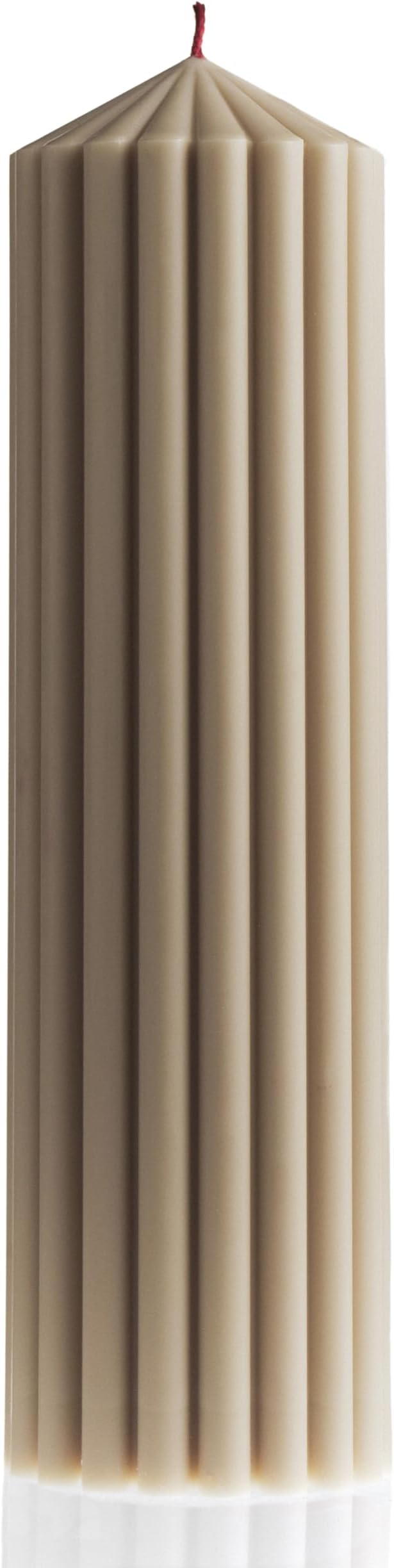 LAWA Ribbed Peak Pillar Candle - Large Beautiful Handmade Pillar Scented Soy Wax Candle Elegant Bubble Aesthetic Candle Housewarming Gift Home Room Shelf Decor Idea Moon Gray (Large)