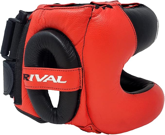 RIVAL Boxing RHGFS3 Face-Saver Sparring Headgear - Wide Eye Opening, Premium Leather, and Thermoplastic Inner Frame