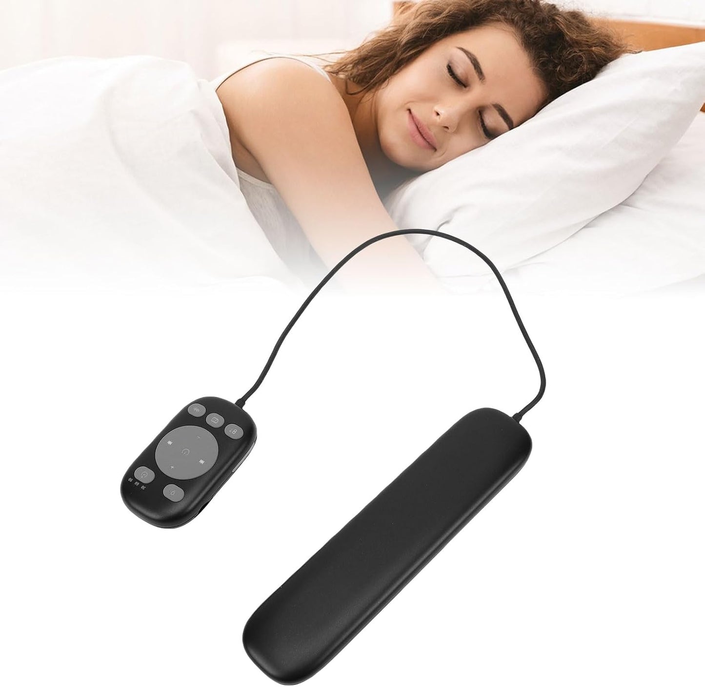 5.4 36, 24-Hour Zopsc Pillow Speaker, Bluetooth White Noise Machine with Glow in Dark Remote Control, Battery