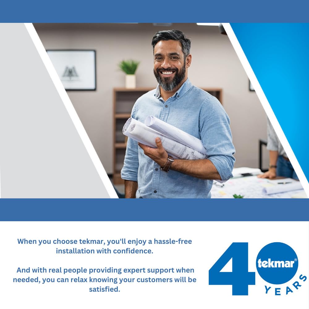 tekmar Wireless Outdoor Sensor 087 | Measure the Outdoor Temperature Without Any Exterior Wiring, No Outside Wiring Required | Easy Installation, Better Management of Heating and Cooling