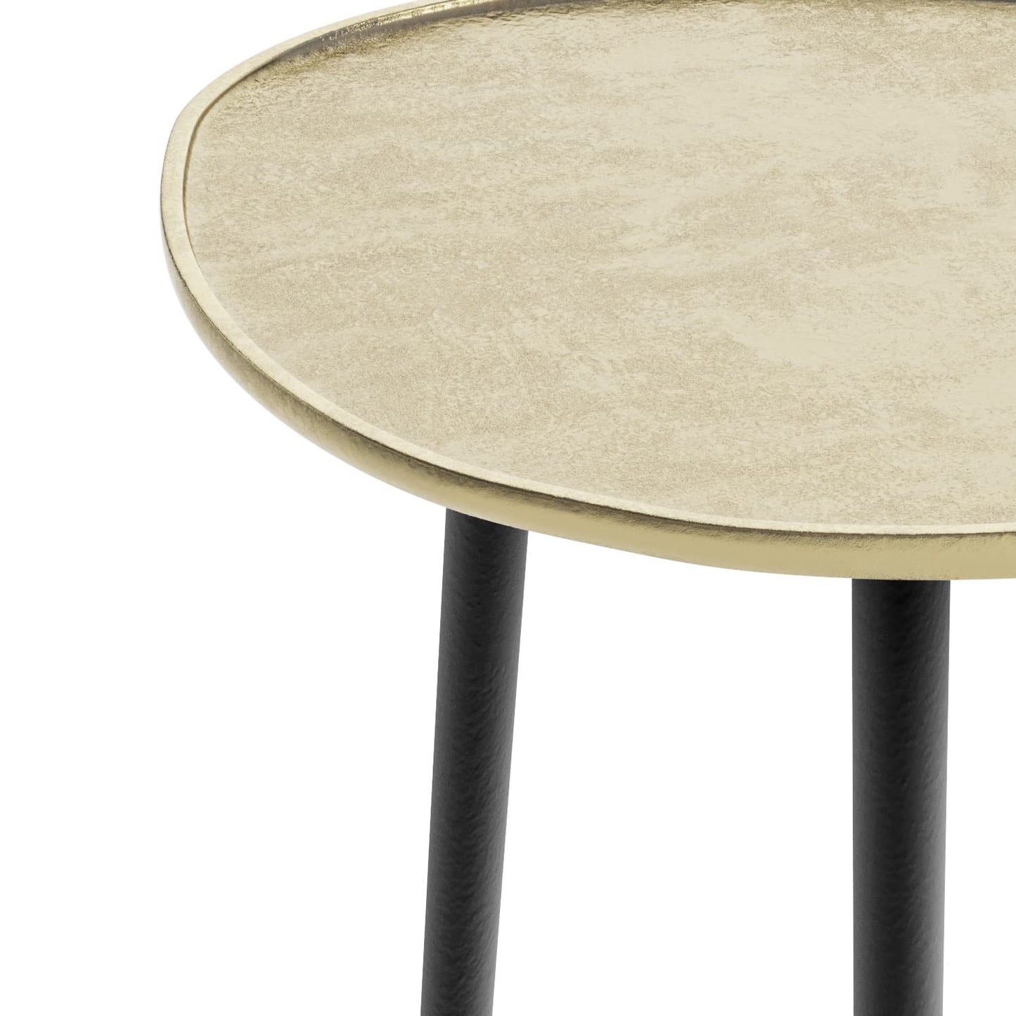 SIMPLIHOME Tanner Mid Century Modern 19 Inch Wide Metal Side Table in Gold, For the Living Room and Bedroom
