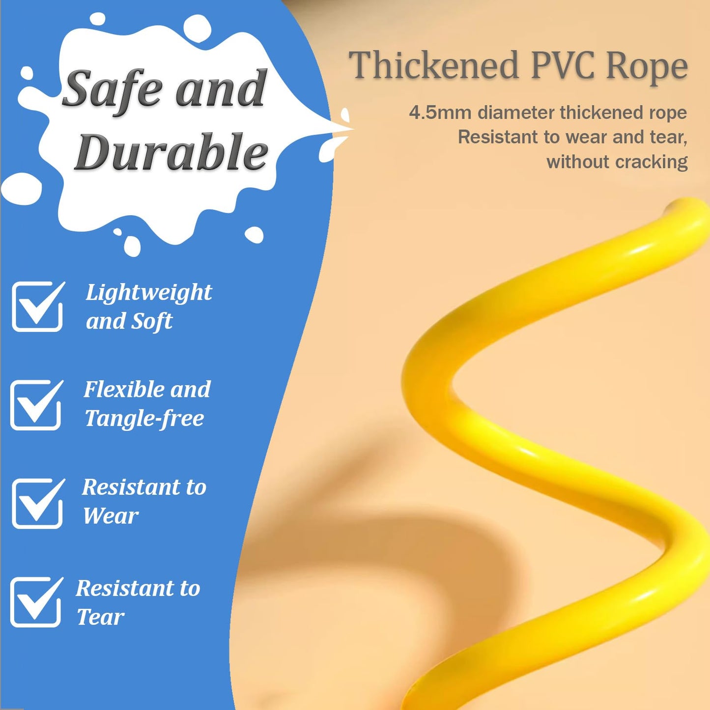 Jump Ropes for Kids, Jump rope Fitness, 2 pack Lightweight &Adjustable kids Jump Ropes-Jumping Rope for Men Women Adult Boys Girls Youth, Speed Jump Rope for Exercise, Boxing, Workout