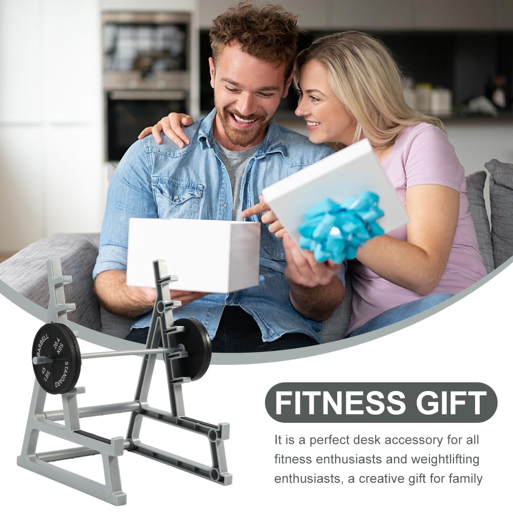 QWLWBU Barbell Rack Pen Holder, Squat Rack Pen Holder for Fitness Enthusiasts and Weightlifting Fans, Gym Theme Decorations Gift, Fun Desk Accessories (As Shown)
