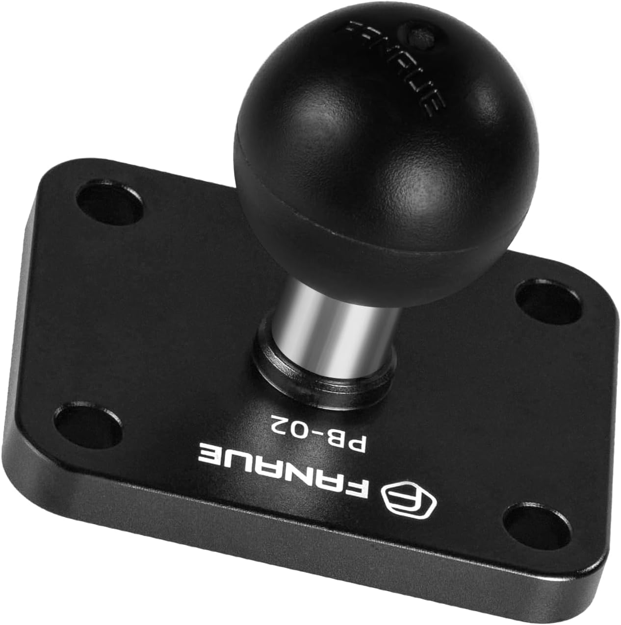 FANAUE Aluminum1'' 4-Hole 1" Ball Mount Base with AMPS Square Plate and Ball Adapter Compatible B Size Double Socket