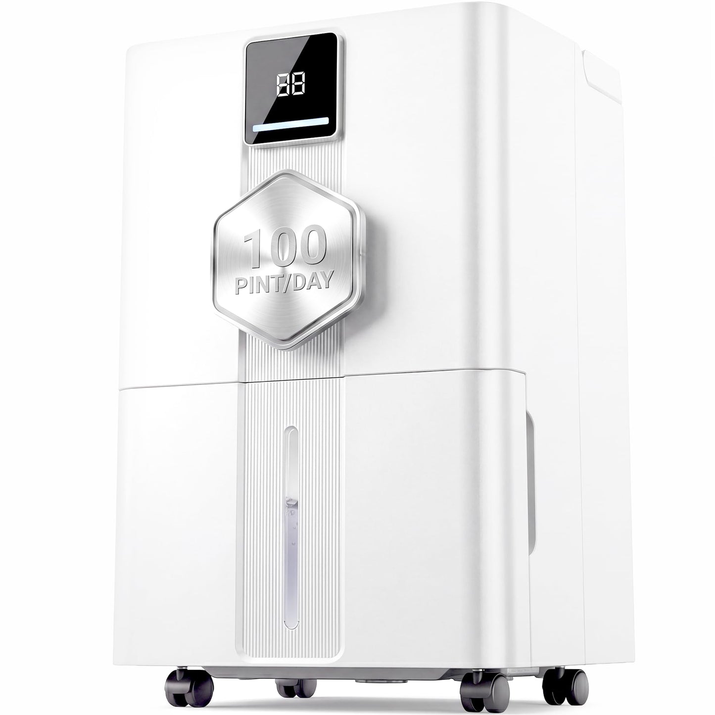 Dehumidifier for Basement and Home,6000 Sq. Ft 100 Pint Portable Dehumidifier with Drain Hose, Energy Efficient with Auto Mode and 24H Timer, Quiet for Bedroom, Bathroom, Rv, Garage