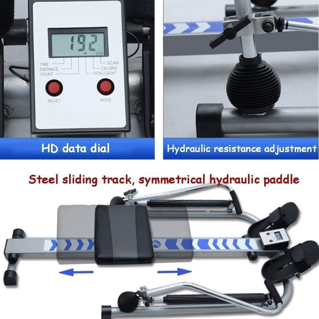 PZHANGZVH Rowing Machine Foldable Rower Commercial Silent Rowing Machine Indoor Hydraulic Rowing Machine Household Multi-Function Fitness Equipment