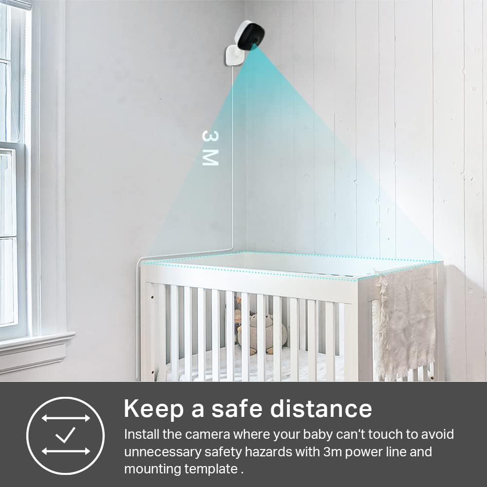 Kasa Smart 2K+ 2-Way KC400 Kasa Indoor Wired Security Camera - Works as a Baby Monitor & Pet Camera, Person/Motion/Baby