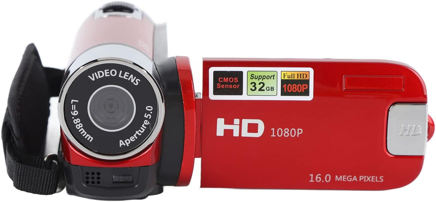FOSA 1080P 16MP 16x 2.7in HD Camera Camcorder, DV Camera Digital Zoom Video Camera, TFT Rotatable Screen, Built