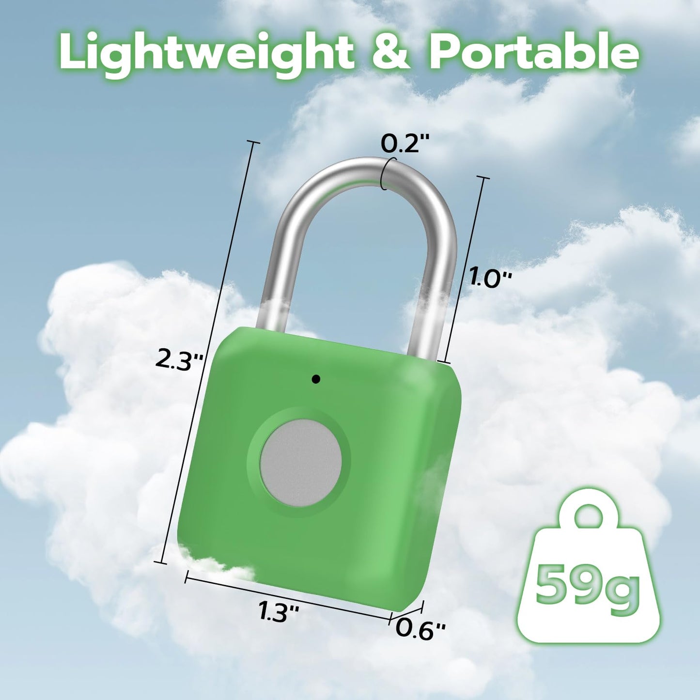 Fingerprint Padlock,Gym Locker Lock,Smart Padlock with APP Unlock,Fingerprint Lock USB Rechargeable for Gym Locker,Locker, School,Storage, Luggage