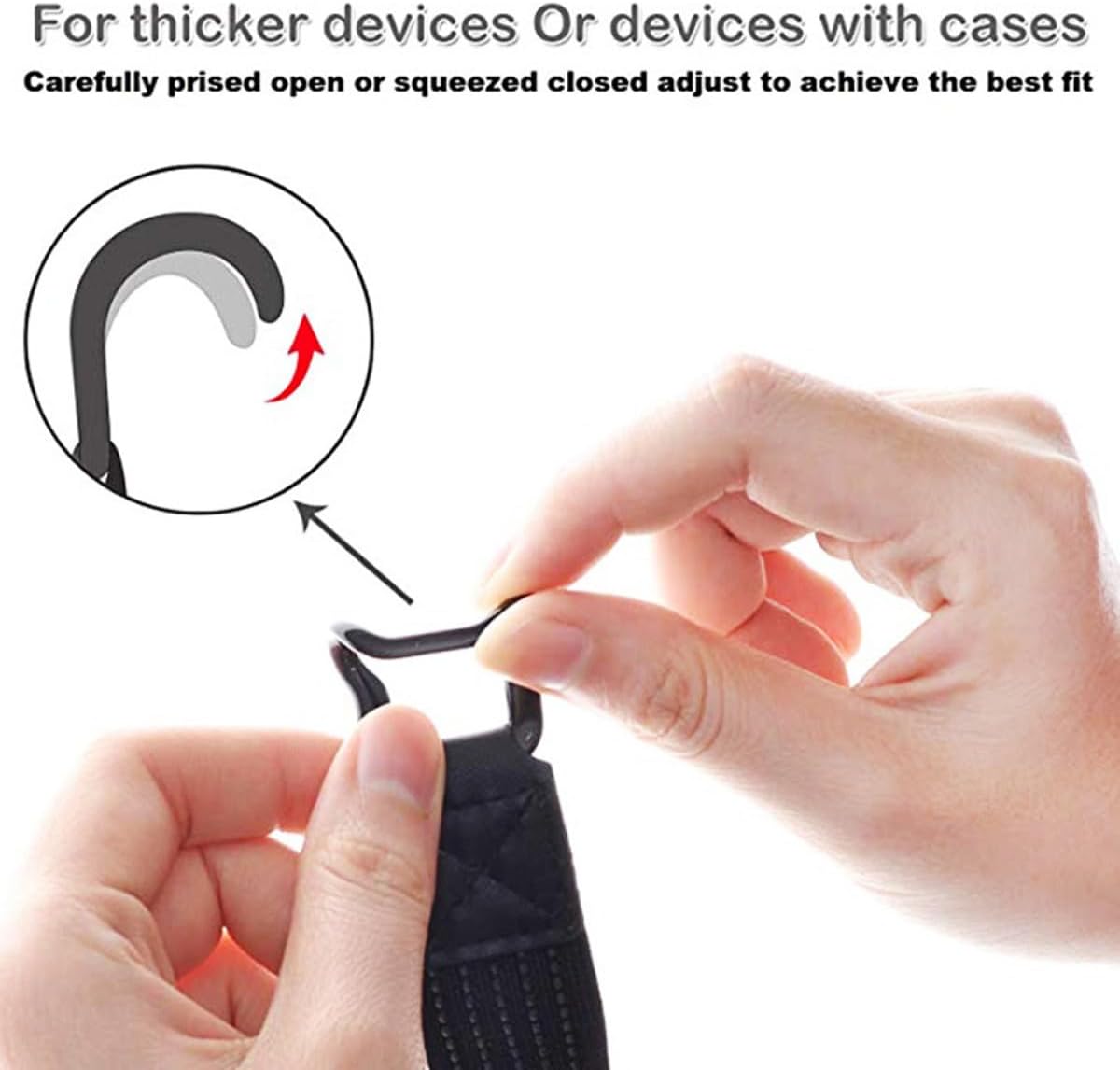 UKCOCO Cm Tablet Holder Tablet Holder Strap Hand Grip Universal Nylon Band for E-Reader Black Finger Bracket Elastic