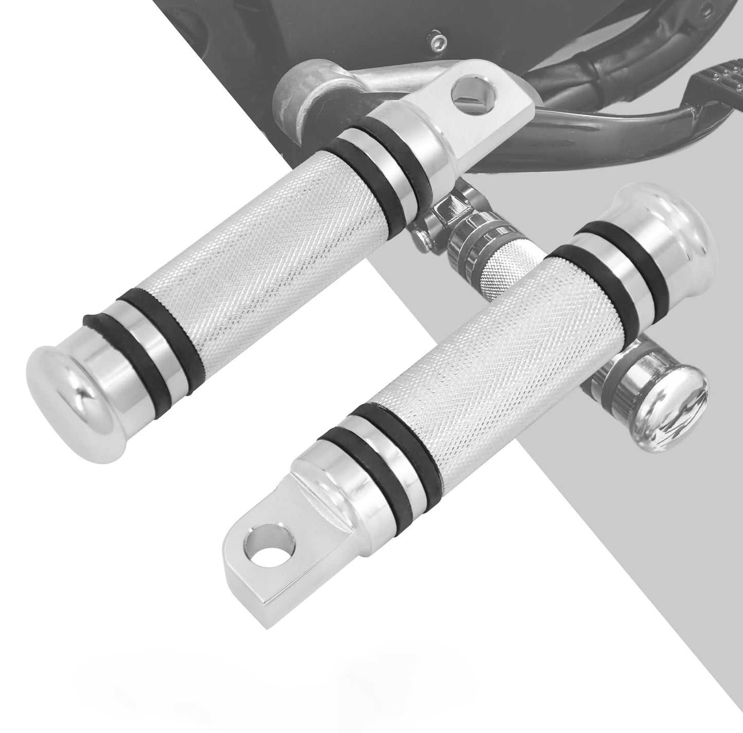HDBUBALUS Motorcycle Foot Pegs Rest Compatible with Harley Sportster Dyna Touring Male Mount Footpegs Footrest Pedal Chrome