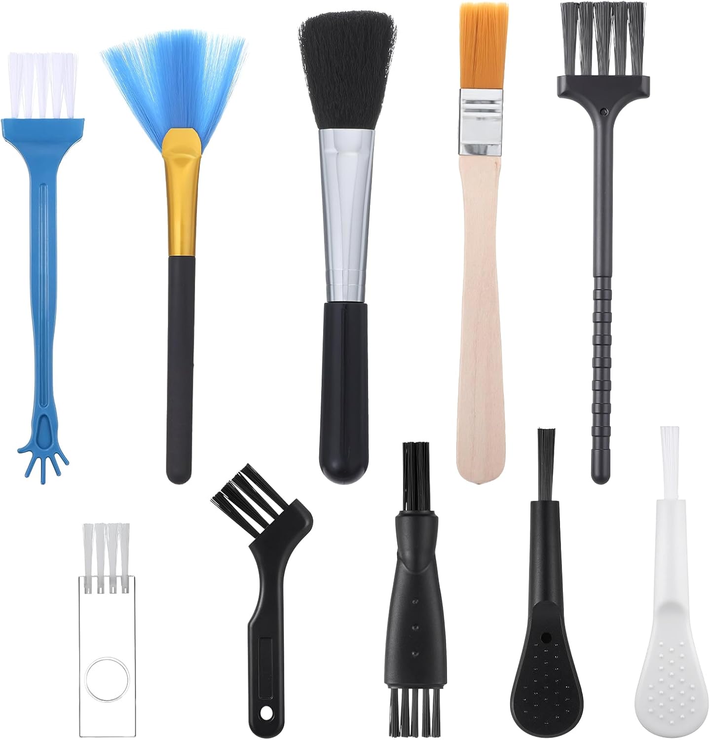 Bewudy 10 PCS Mini Keyboard Cleaning Brushes Kit, Anti-Static Electronic Dust Cleaning Brushes with PP Bristles