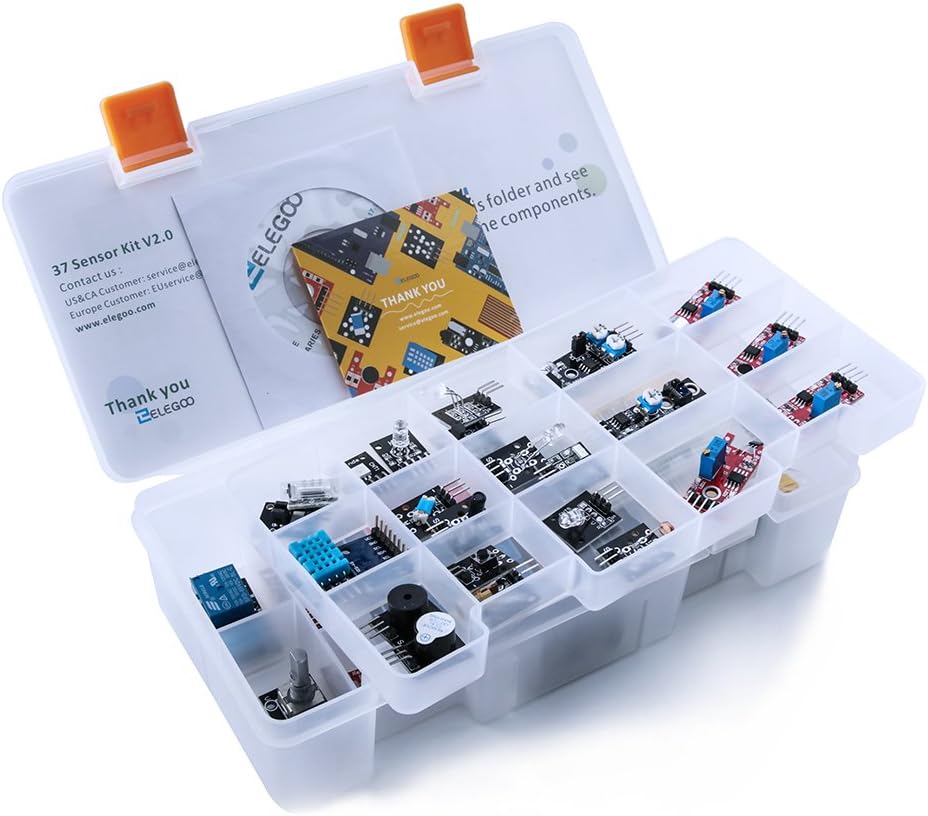 37 1 R3 2560 ELEGOO Upgraded in Sensor Modules Kit with Tutorial Compatible with MEGA Nano