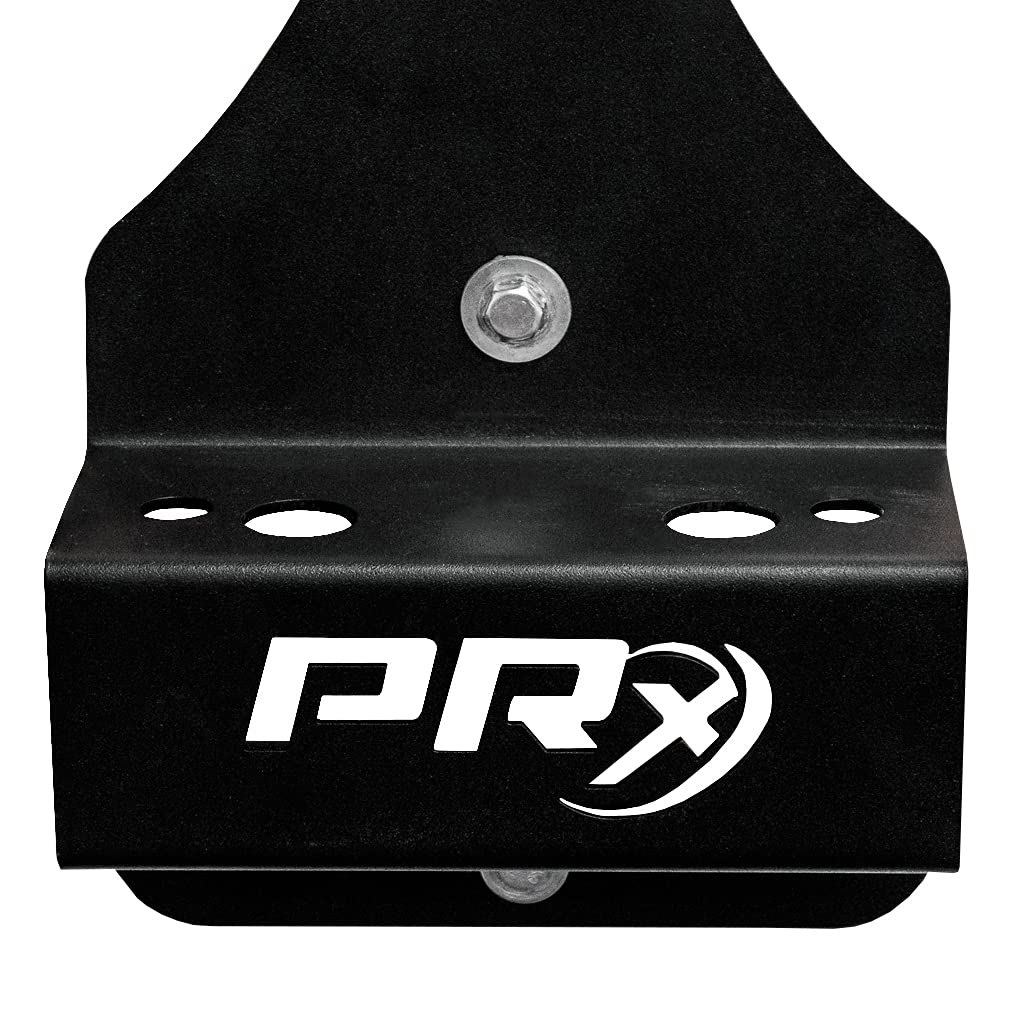 PRx Performance Wall Mounted Spotter Arm Storage - Fits 5/8" & 1" Holes - Steel Weight Catches for 2x3 & 3x3 Squat Rack - Space-Saving Home Garage Gym Equipment - Accessories for Men - USA Made- Black