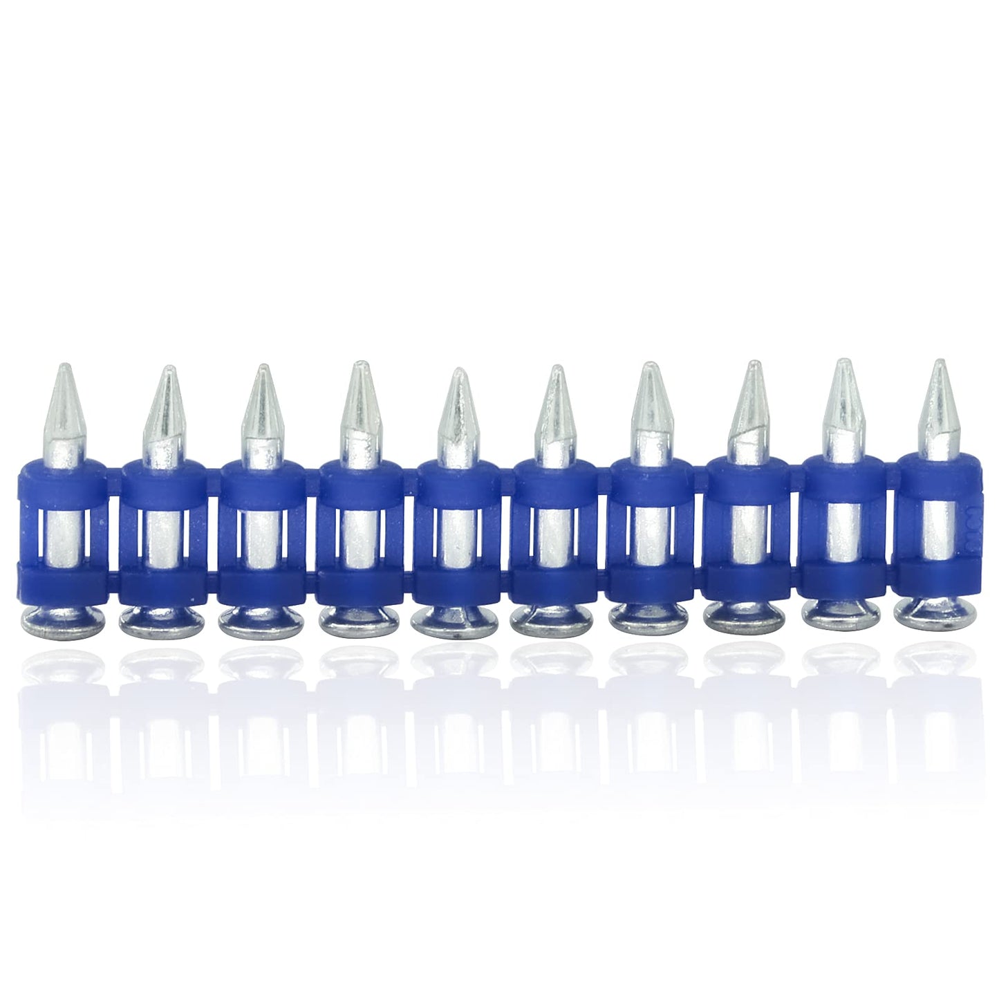 10 Boxes - KIMSING MTSD-19 12 Gauge 3/4 Inch X .109 Inch Smooth Shank Plastic Collated Concrete and Steel Drive Pin Mechanical Galvanized for Gas Power Concrete and Steel Nailer 1,000 PCS/Box