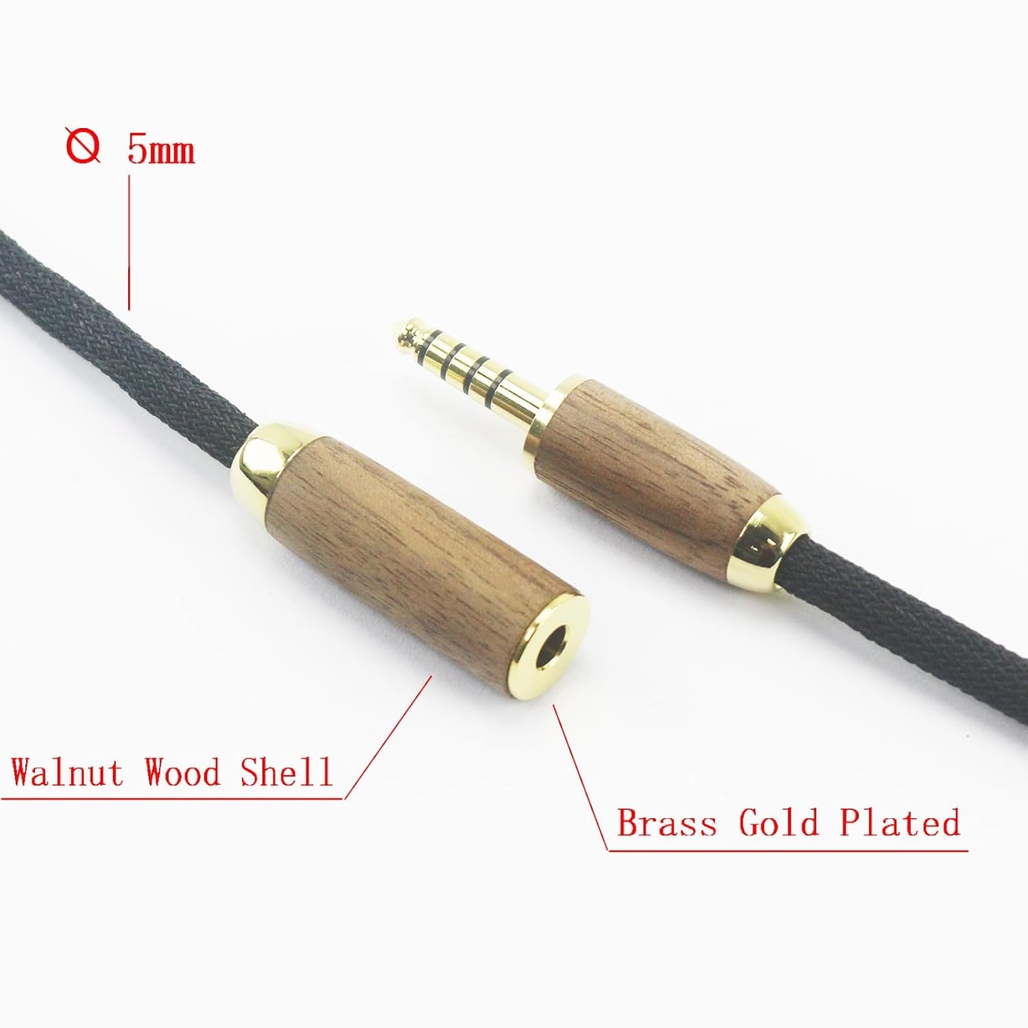 4.4mm 4.4mm 6N 1.6ft NewFantasia Male to Female Balanced Headphone Audio Adapter Cable Extension Cord OCC Copper Single