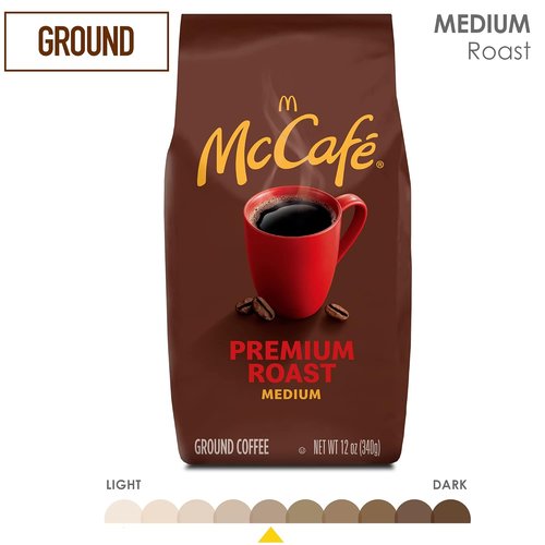McCafe Premium Roast Ground Coffee - Medium Roast, 12 oz Bag for Rich Flavor and Aroma