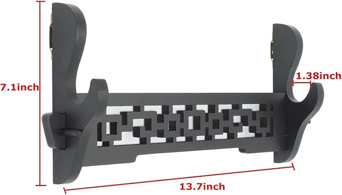 Eforlife Sword Holder Wall Mount Samurai Sword Katana Wakizashi Display Holder Stand Bracket Hanger 1-Tier