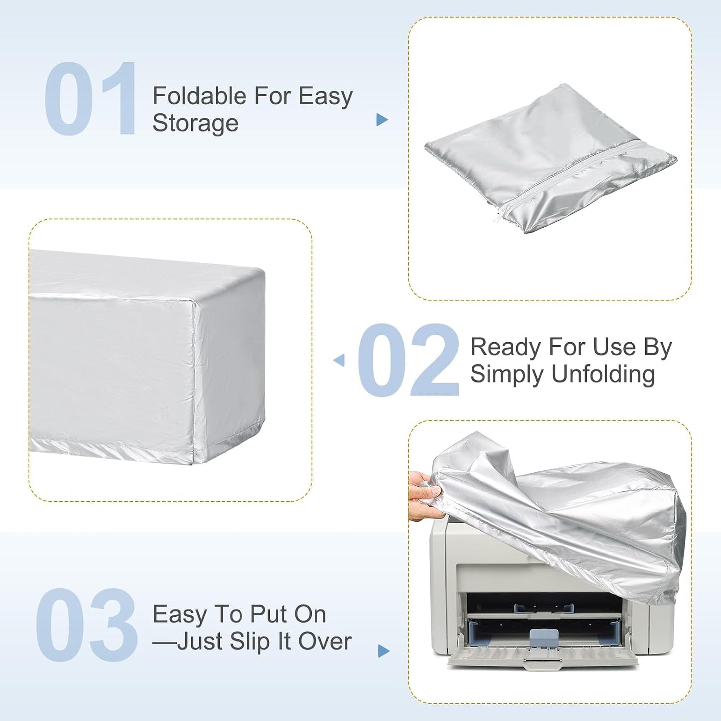 19.69 Inch 1Pcs PATIKIL Printer Dust Cover Case, Water Proof Static Free Polyester Protective Cover Jacket for Various