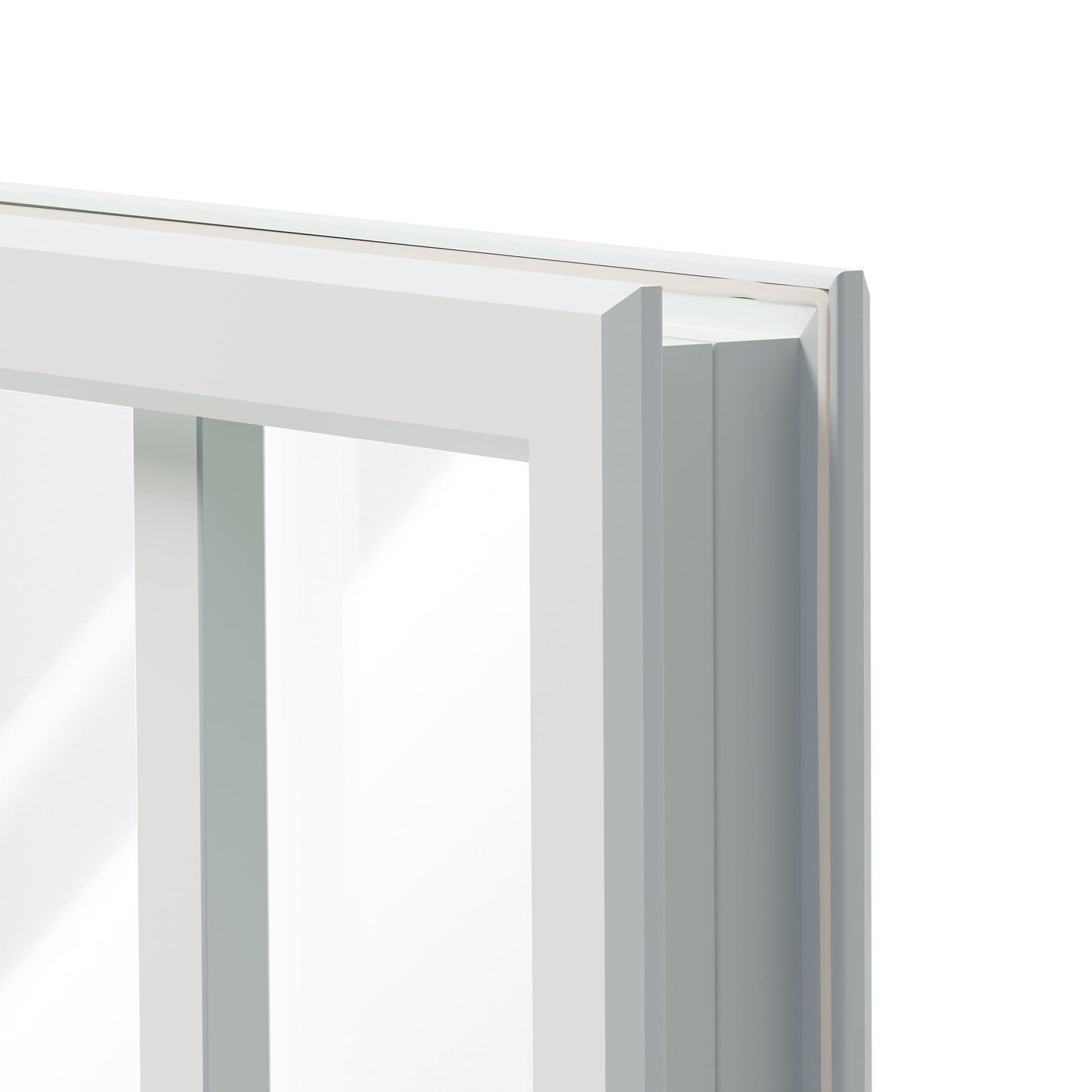 Lakenyon Entry Door Glass Inserts Replacement, 22" x 36", 1-Lite Clear Tempered Glass Insert Kit with White Frame, for Exterior Front Door.