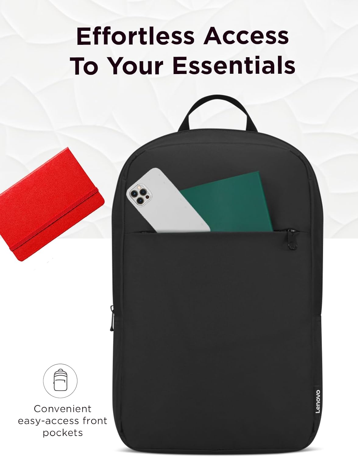 Backpack B215 15.6-Inch Lenovo Laptop for Computers Up to Multi Compartment Water Repellant Bag for Travel