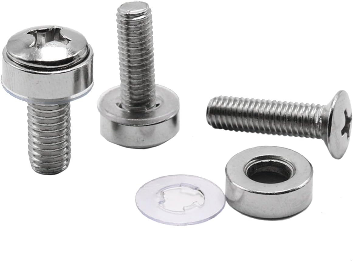 Lancher 60-Pack M6 16mm x Screws and Cage Nuts for Server Shelf Cabinets Rack Mount Screw