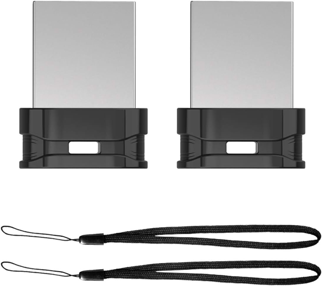K&ZZ 32GB 2 Pack 32 2.0 Ultra Fit USB Flash Drives Small Thumb Drive with Lanyard Low Profile USB Drive Mini Flash
