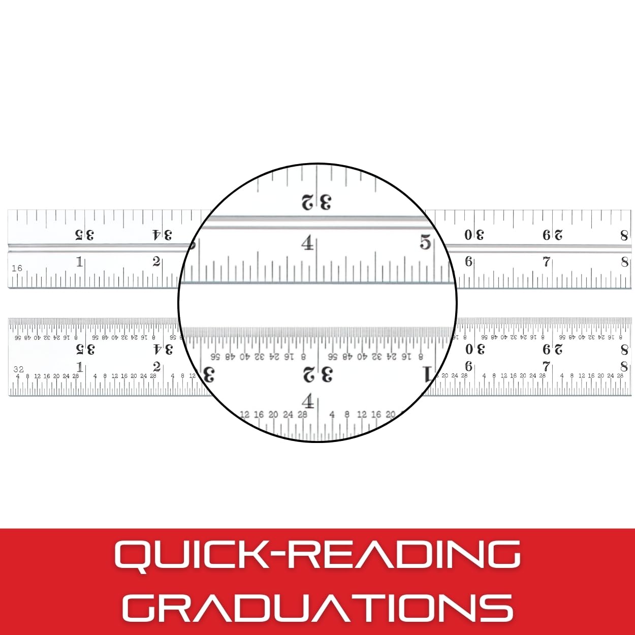 Starrett Blade Only for Combination Squares, Sets and Bevel Protractors - Ideal for Woodworking and Metalworking - 24" Length, Satin Chrome Finish, 16R Graduation - CB24-16R