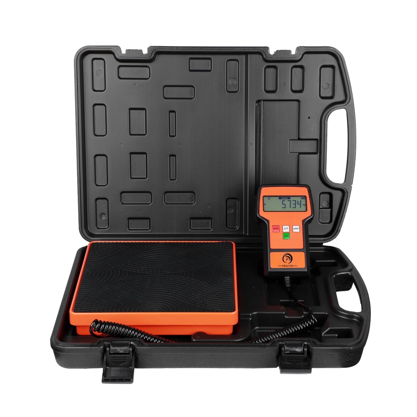 P PBAUTOS 110LBS Electronic Digital Refrigerant Charging Weight Scale with Portable Case, HVAC Refrigerant Scale in Higher Precision for All Refrigerant Recovery Tanks