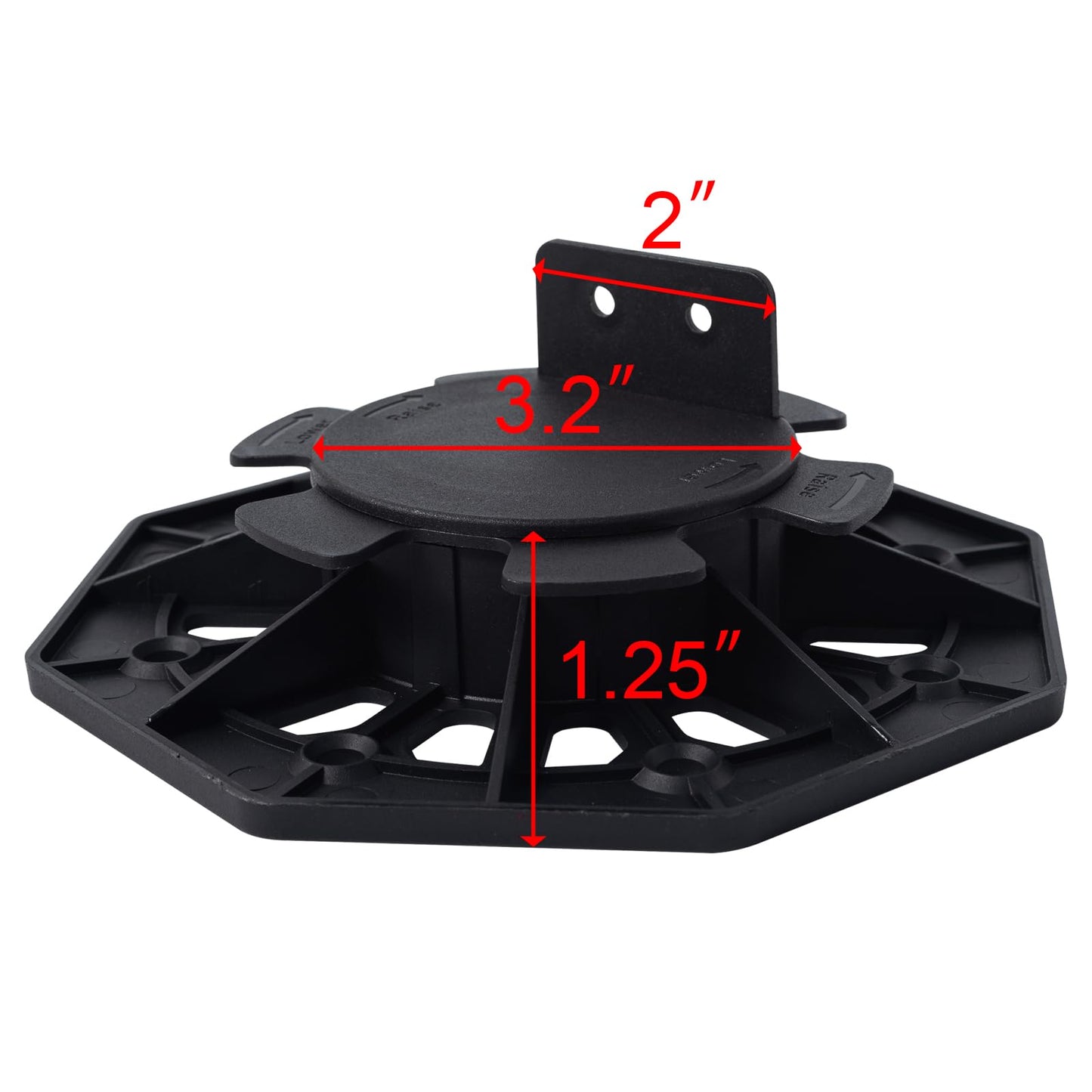 PHLKJL 24Pack Adjustable Plastic Pedestal Paver,Floor Slate Support Floor Lift,Deck Support Floor Raising (Unilateral keel Slot)
