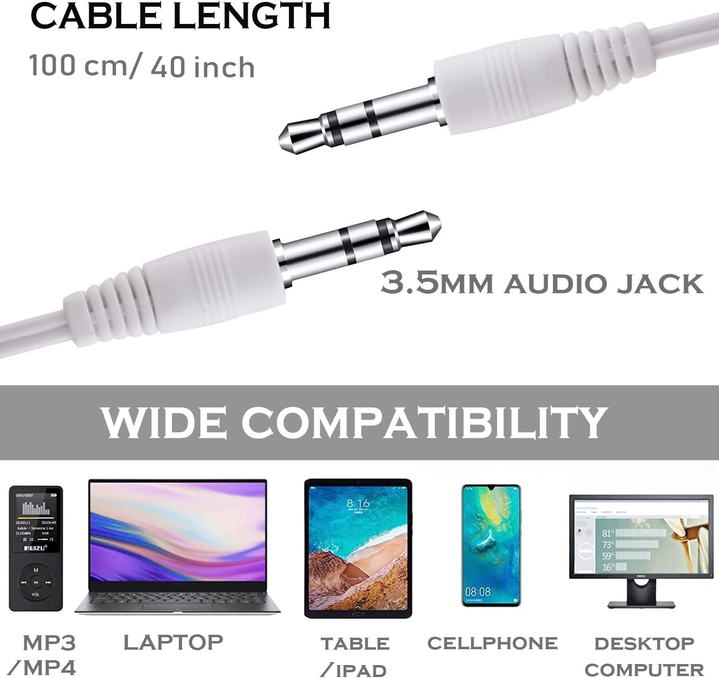 50 Pack MP3 CN-Outlet Wholesale Earbuds Bulk Headphones Individually Bagged for iPhone, Android, Player for Schools