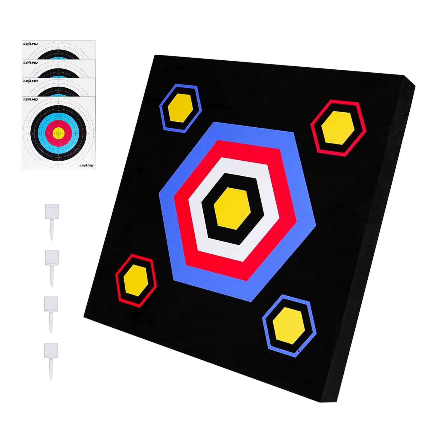 LWANO 20'' Archery Targets High-Density EVA Foam Bow Targets for Recurve & Compound Bow Backyard Outdoor Practice Bow & Arrow Training Shooting