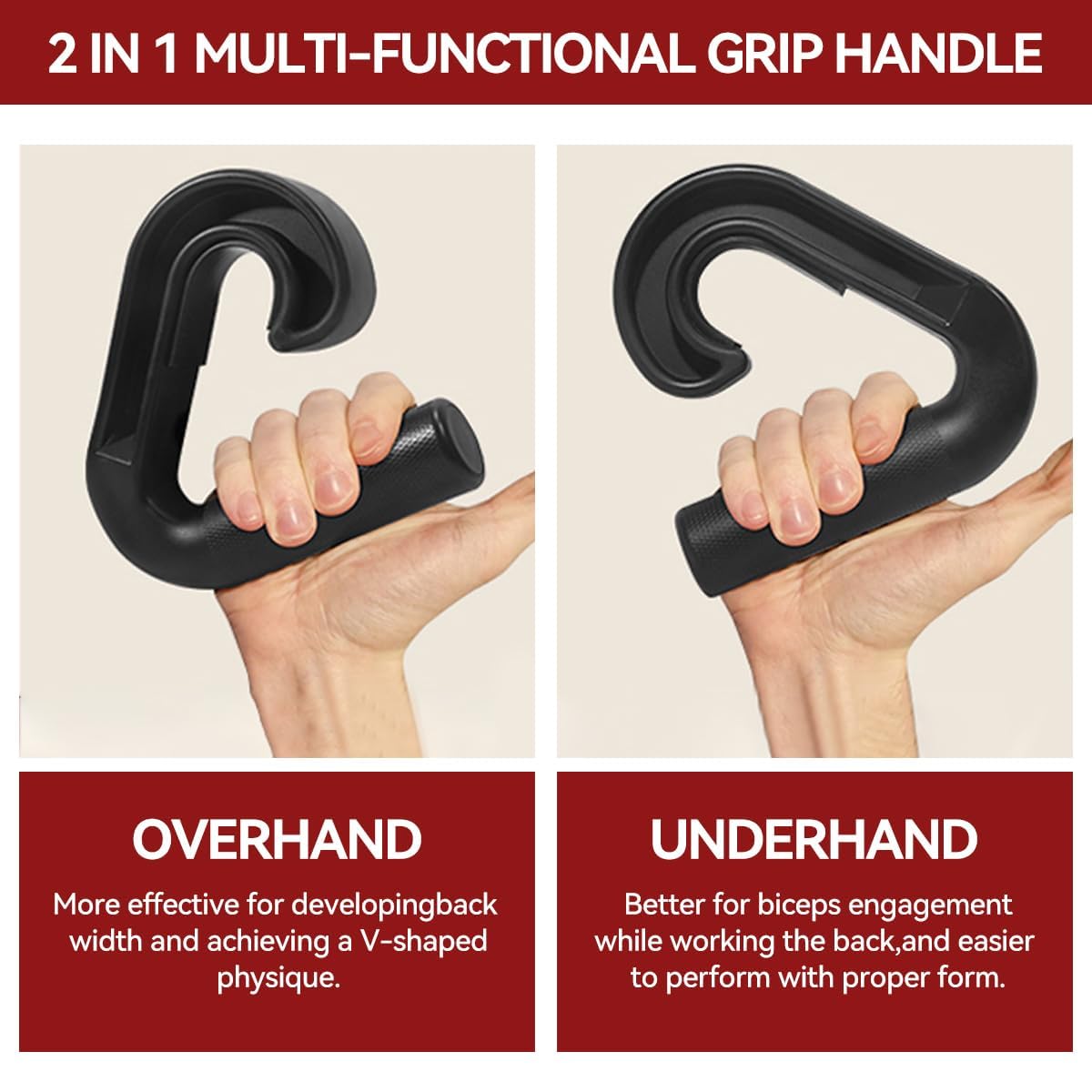 Neutral Grip Pull Up Handles 45° - Angles 90 Grips for Relieve Wrist Stress - Non-Slip Pull Up Grips - for Pull-Ups Deadlifts - Fits Pull Up Bar Grips & Barbells Home Gym Enthusiasts (45°)