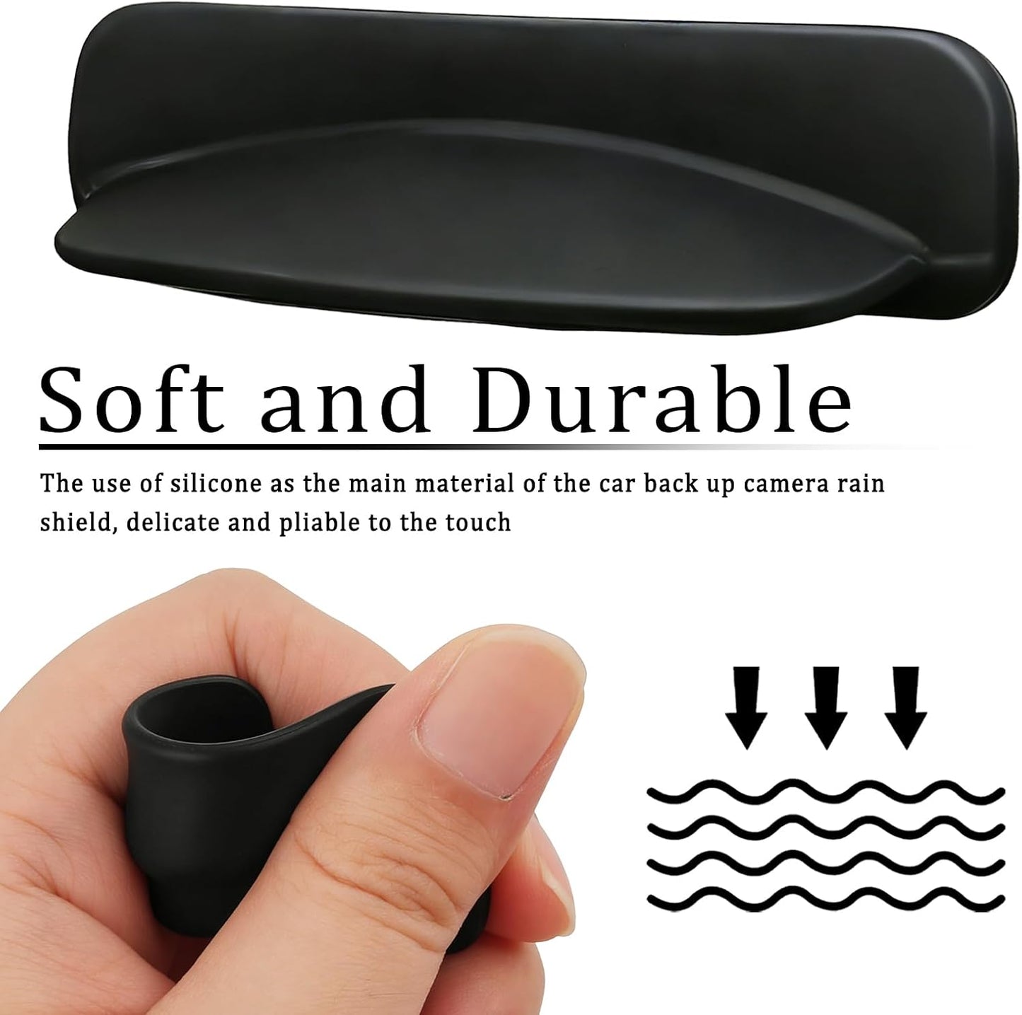 Salior New Backup Camera Rain Shield for Car,Silicone Reverse Camera for Car Rain Shield with Extended Design to Block