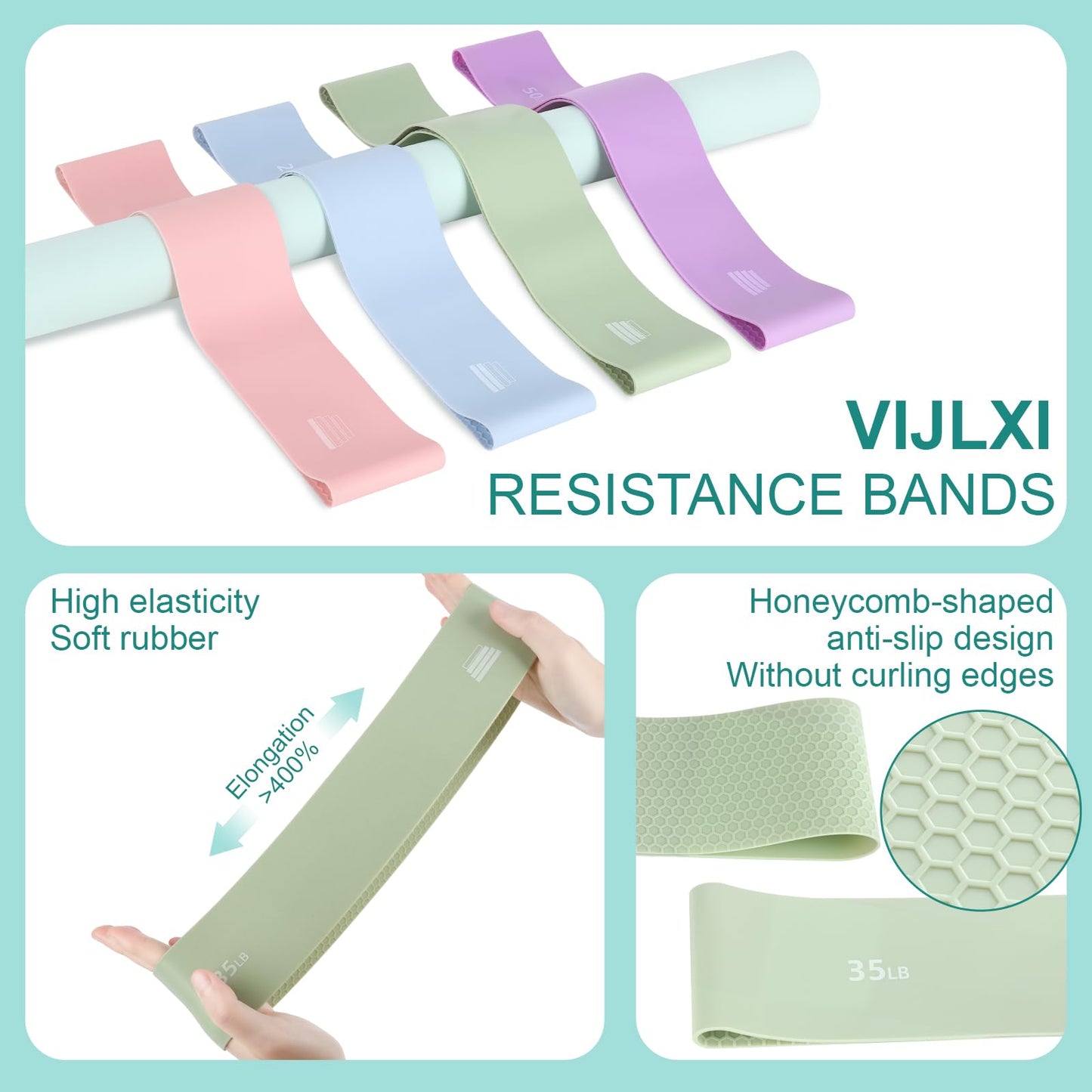 VIJLXI Pilates Kit, Home Pilates Equipment with Pilates Ring, Ball & 4 Resistance Bands, Core Strength Training for Flexibility & Muscle Toning