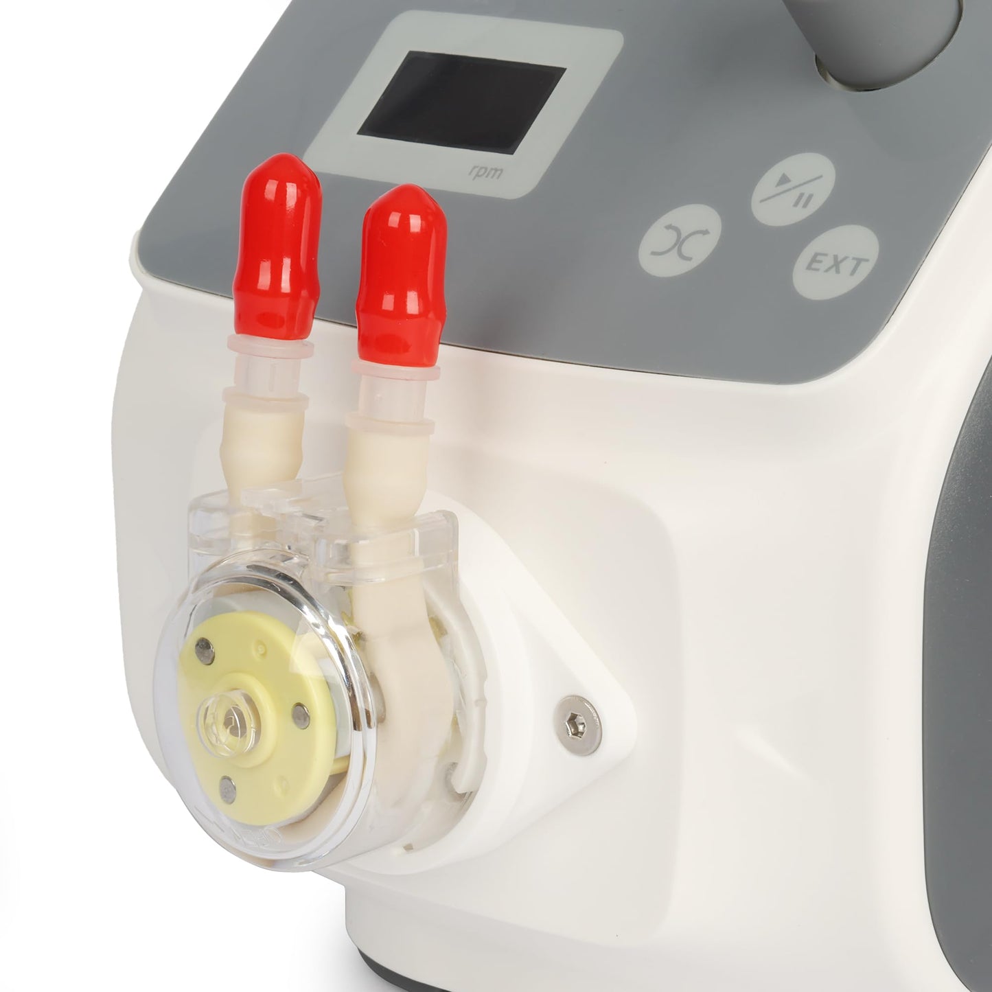 U.S. Solid Lab Peristaltic Pump, Compact Single Channel Dosing Pump with OLED Display, Adjustable Speed 0.1–150 RPM, Flow Rate 0.004–63.96 mL/min, Reversible, External Control for Laboratory Use