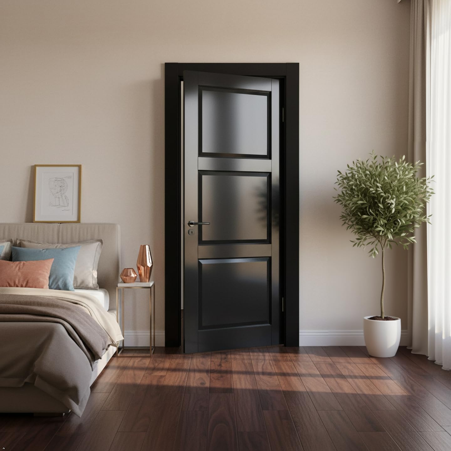 Romeday Solid Core Painted Door Slab, 30"x80" Interior Door with Sound Insulation,Pre-Assembled Solid Wood and MDF Panel for Bedroom,Bathroom,Pantry,Laundry,Home Office,w/o Hardware Kit or Frame