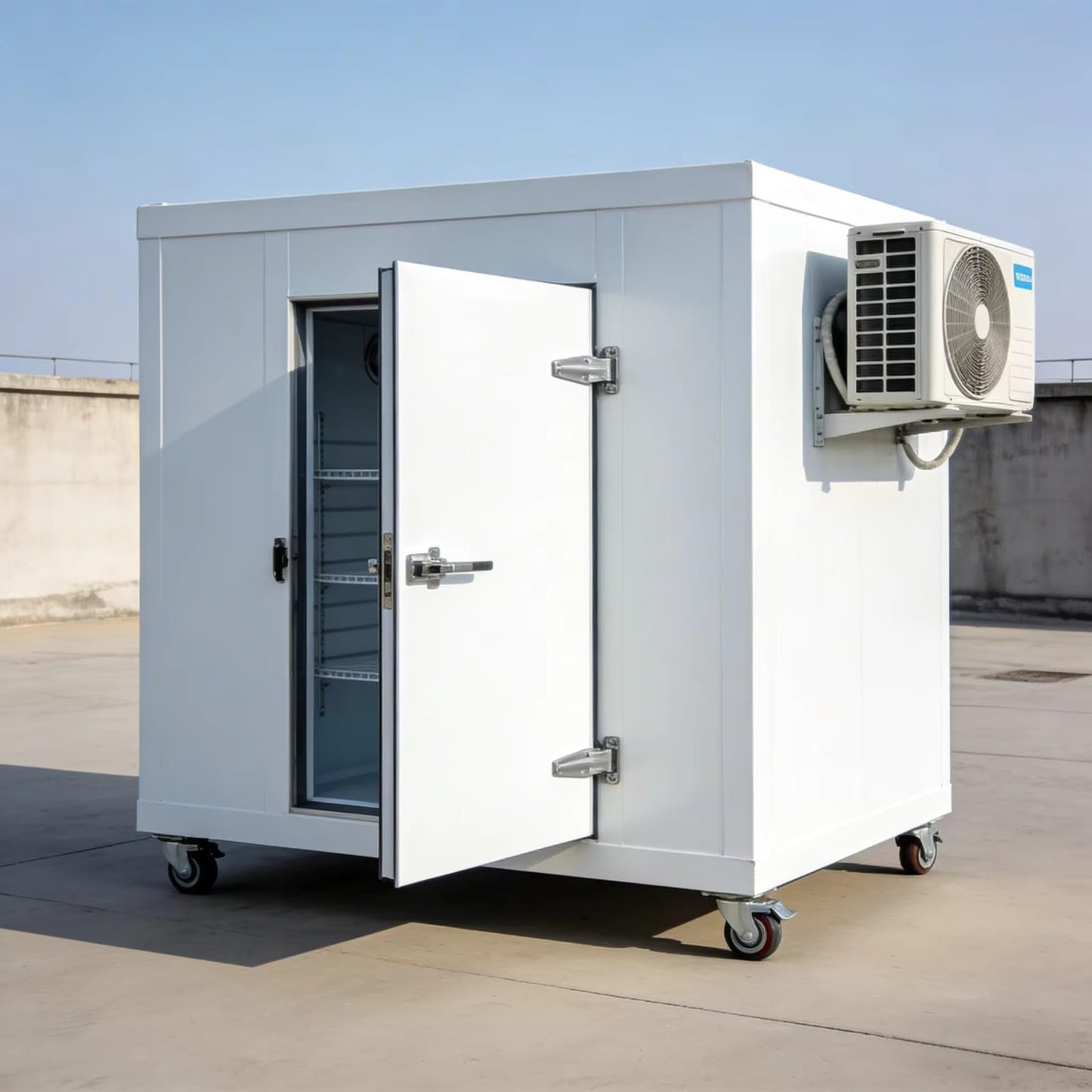 Commercial Walk-In Freezer, Prefabricated Modular Cold Room with 4" Insulated Panels & Digital Thermostat for Restaurant, Hotel, Bulk Food Storage