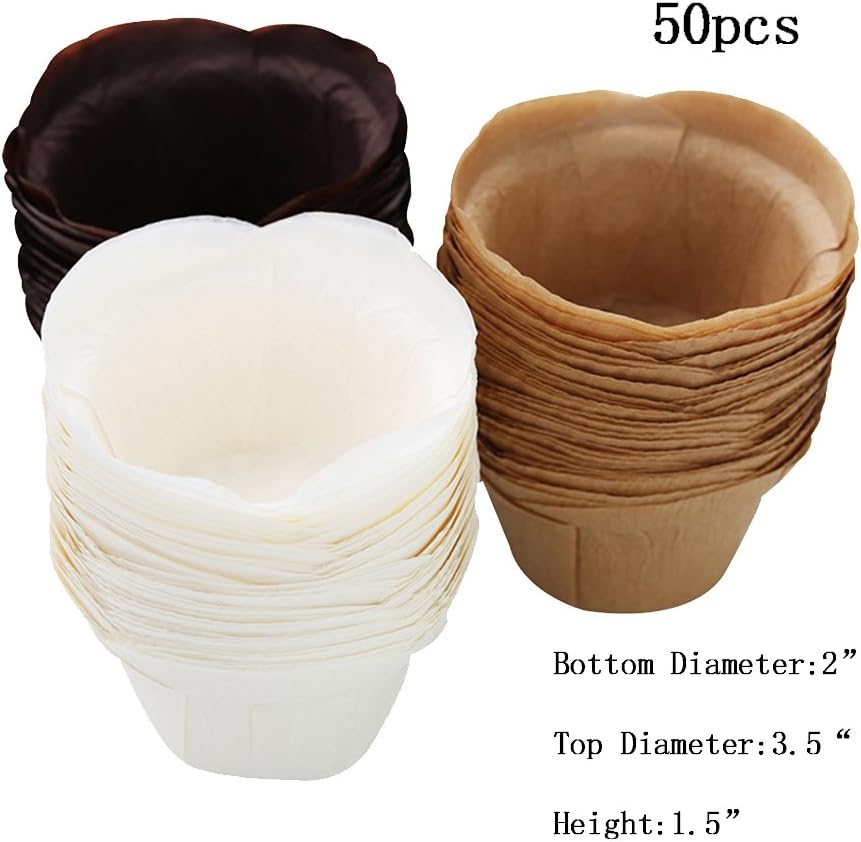 SK Cupcake Liners - Natural Baking Muffin Paper Cups for Weddings & Celebrations | 50pcs