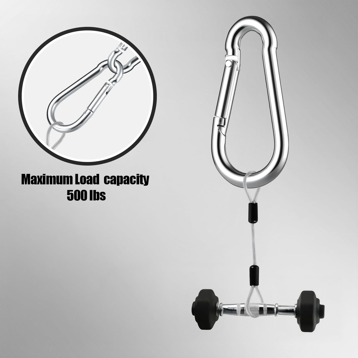 GAGBC 30PCS Heavy Duty Spring Snap Hook Carabiners Bulk, 3" M8 5/16" Galvanized Steel Quick Link Clip, 500LB Capacity for Outdoor, Gym, Hammock, Swing, Trailer Chain (30, 3 inch)