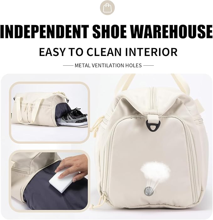 Weekender Duffel Bag with Shoe Compartment And Wet Pocket-Luggage Everyday Overnight Bag for Men and Women Travel-Carry On Gym Bag
