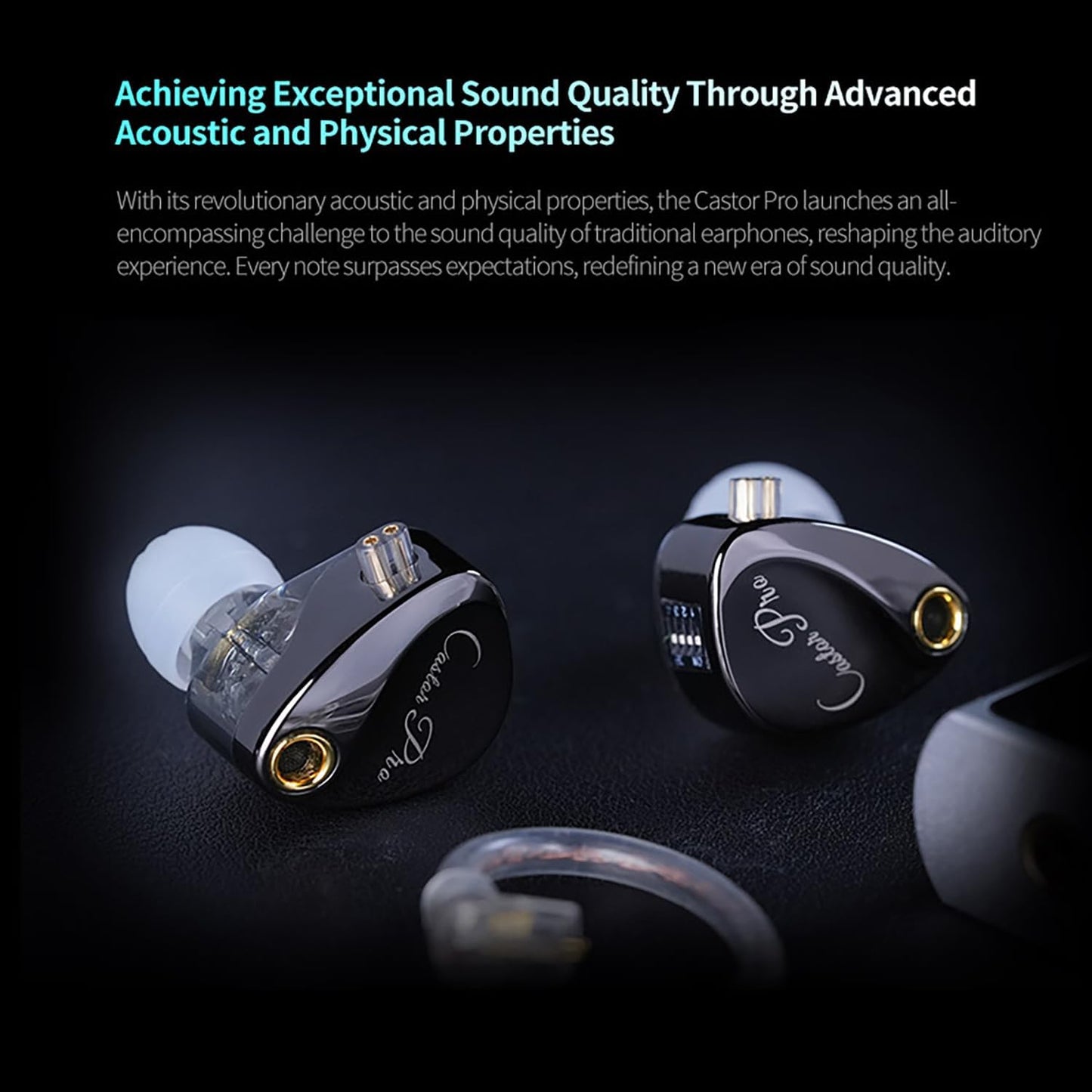 2PIN-C KZ Castor Pro Tunable in Ear Monitor, HiFi Improved Bass in Ear Headphone, Dual-Dynamic Driver Gaming Earbuds
