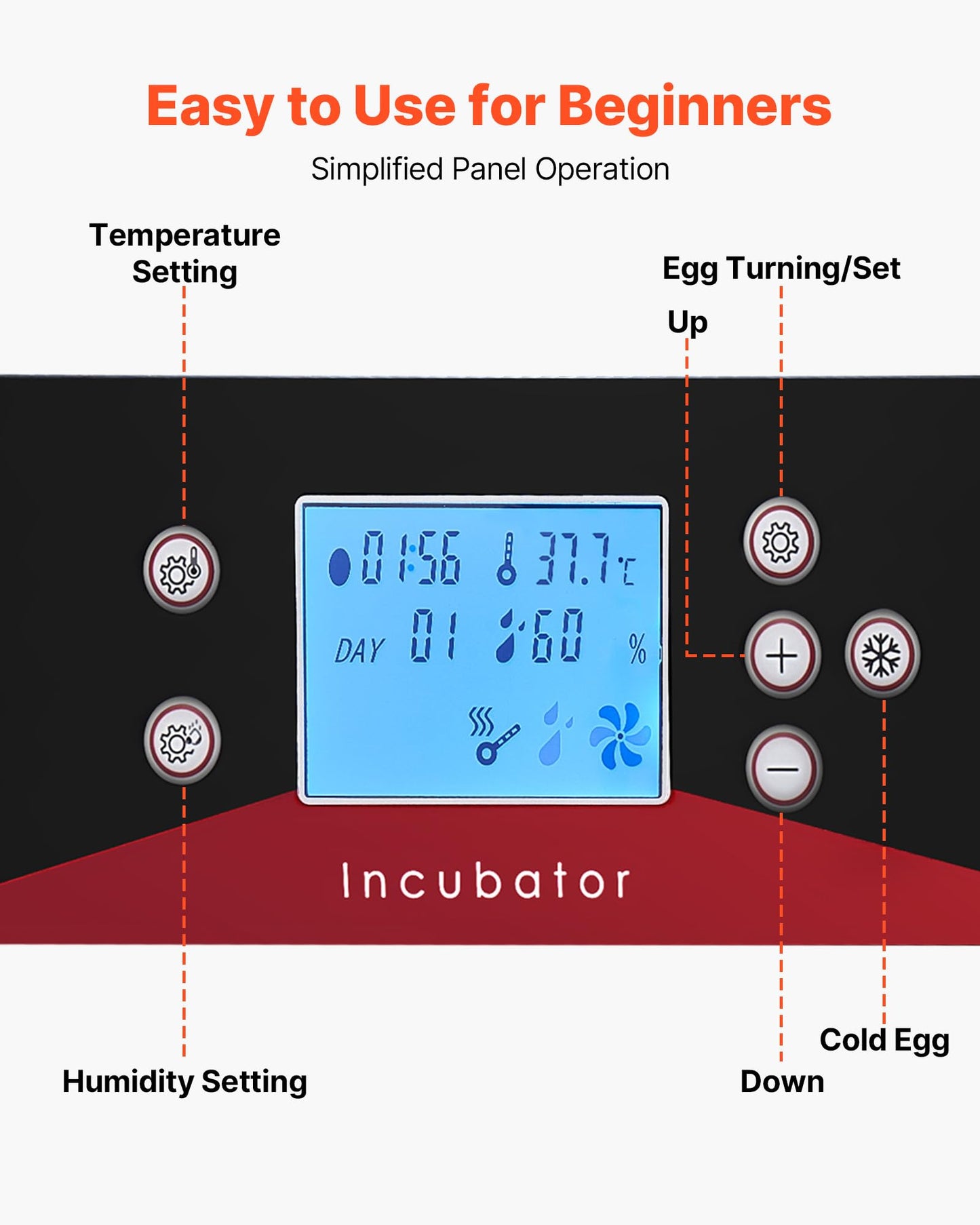 VEVOR 400 Egg Incubator, Poultry Incubator Cabinet with Automatic Eggs Turning, Temperature & Humidity Control, Heating & Cooling Egg Hatcher, Commercial Incubators for Hatching Chicks Ducks Goose