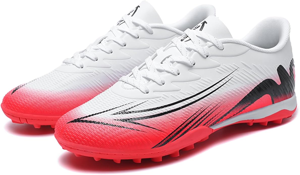 Men's High Top Soccer Shoes FG Long Spikes Adult Football Shoes Lightweight Professional Athletic Training