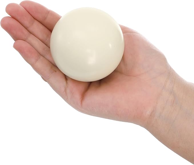Lawei 4 Pack 57mm Bocce Pallino Balls, Durable Resin Target Balls for Bocce Ball Game, Bocce Balls Replacement for Sport Adults Outdoor, Backyard, Beach and Party Activities, Beige