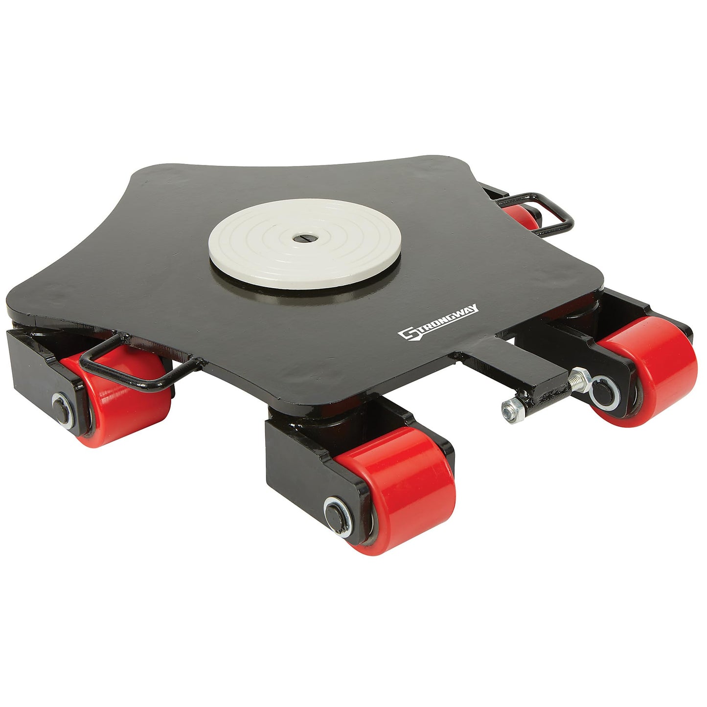 Strongway Omni-Directional Machinery Mover with 360 Degree Rotation, 8800 Lb Capacity, 5 Polyurethane Rollers, 23.2 in. x 21.2 in. x 4.3 in., Thickened Steel Plate, for Shops, Warehouses and Factories