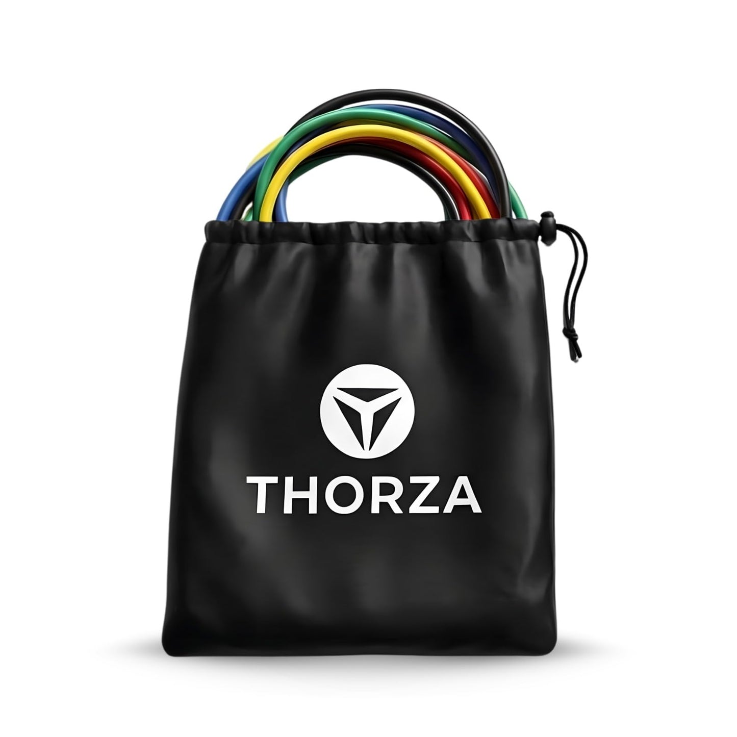 THORZA 11-Piece Full Body Strength Training with Resistance Bands Set - 5 Levels Tube Exercise Bands, Without Latex TPE Resistance Band - Door Anchor, Handles, Ankle Straps & 1 Bag