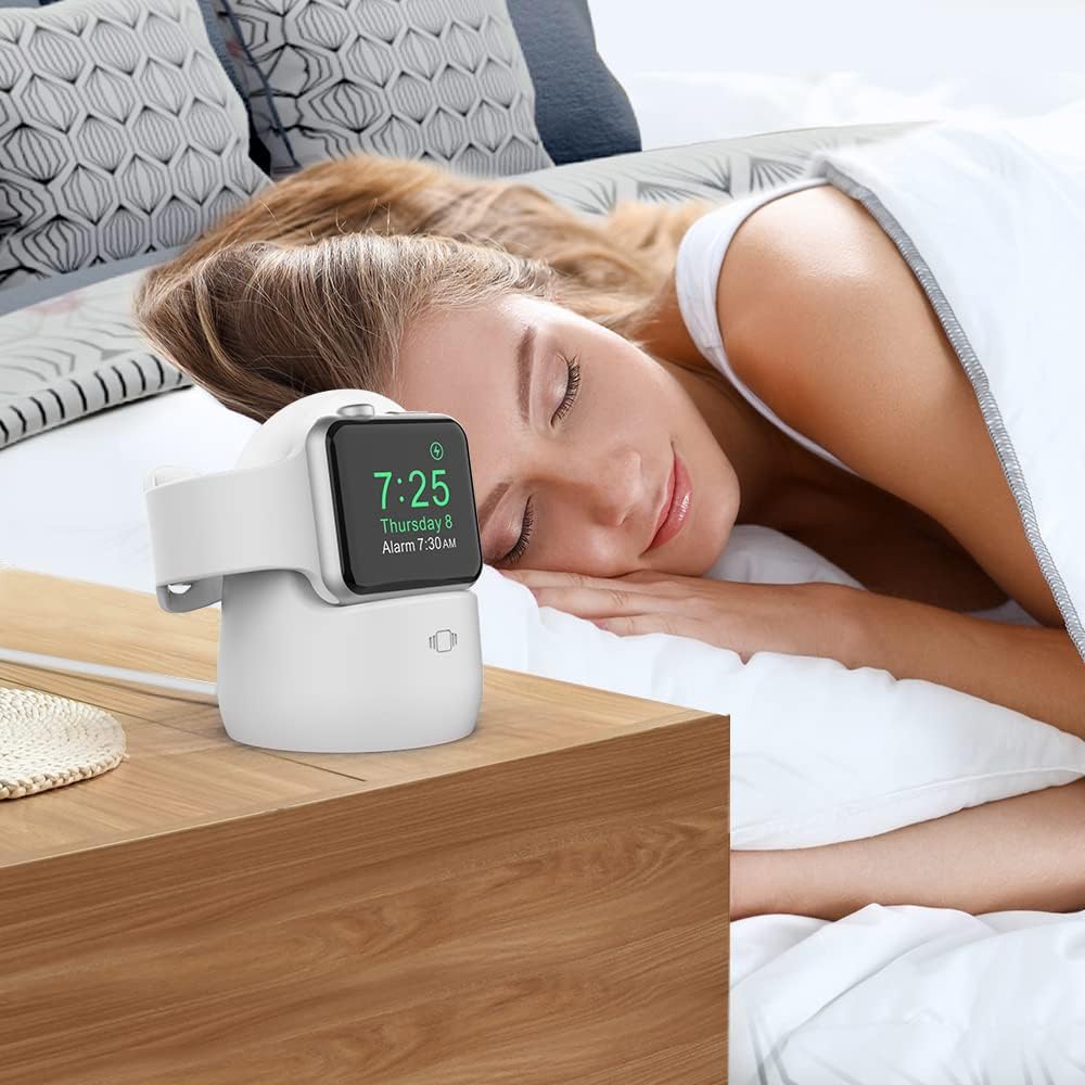 AHASTYLE 3, 2, SE3, SE2, 11 10 9 8 7 6 5 4 3 2 1 (49/46/45/44/42/41/40/38mm), iWatch Stand Silicone Charging Dock